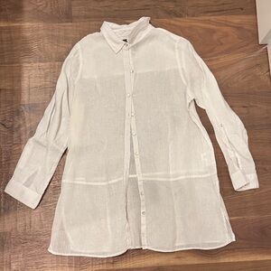 Tahari White Button Down Shirt for Women